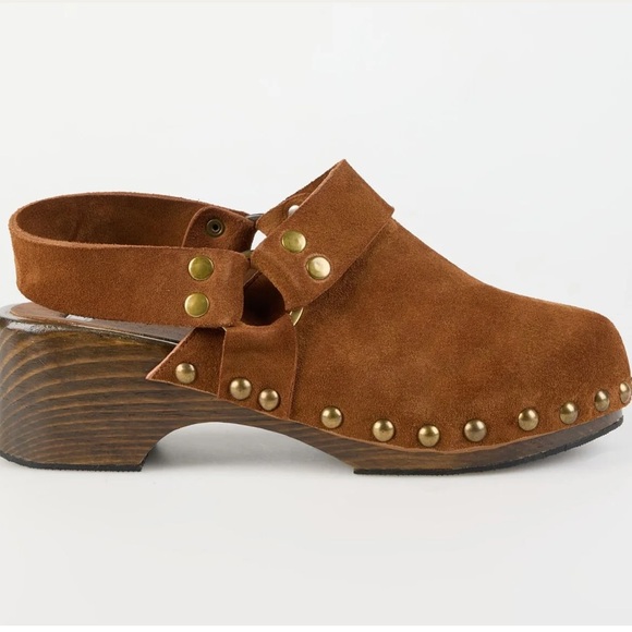 Faraway Cruartz Clogs Suede Cinnamon Size 39 new! - Picture 1 of 9